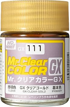 142＊メタルゴールド×クリアビーズゴールドpaint Amazon.com: GX111 Clear Gold 18ml GSI Mr. Color GX : Arts, Crafts